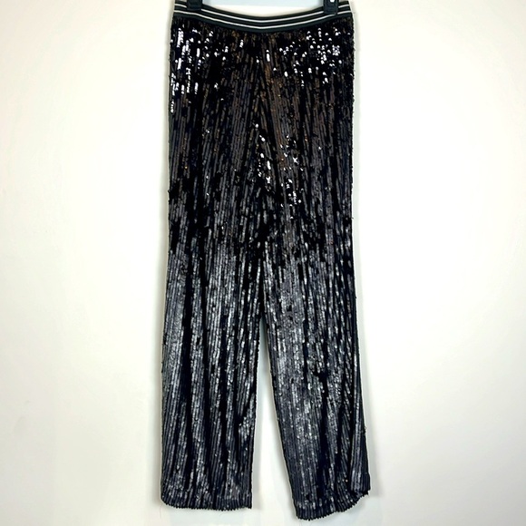 Free People Women's Size Small "Just a Dream" Black Sequin Pants - Picture 6 of 11